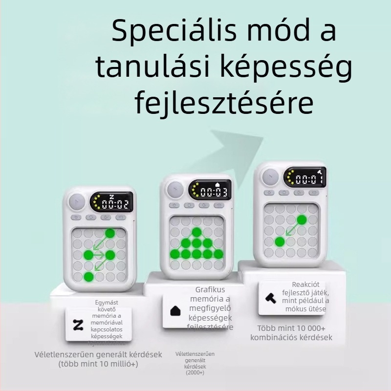 Schulte koncentrációs edzőgép – Kora-gyermeknevelési oktatási játék 4–6 éveseknek, ABS anyag, Zene/Hang funkció, Működik akkumulátorról, 150 mA, Egységcsomag, Atazawa