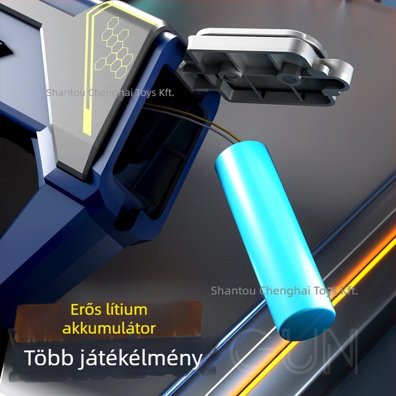 Elektromos dupla csövű vízipisztoly, gyors tüzelés, hosszú hatótáv, ABS anyag, 7–14 éveseknek
