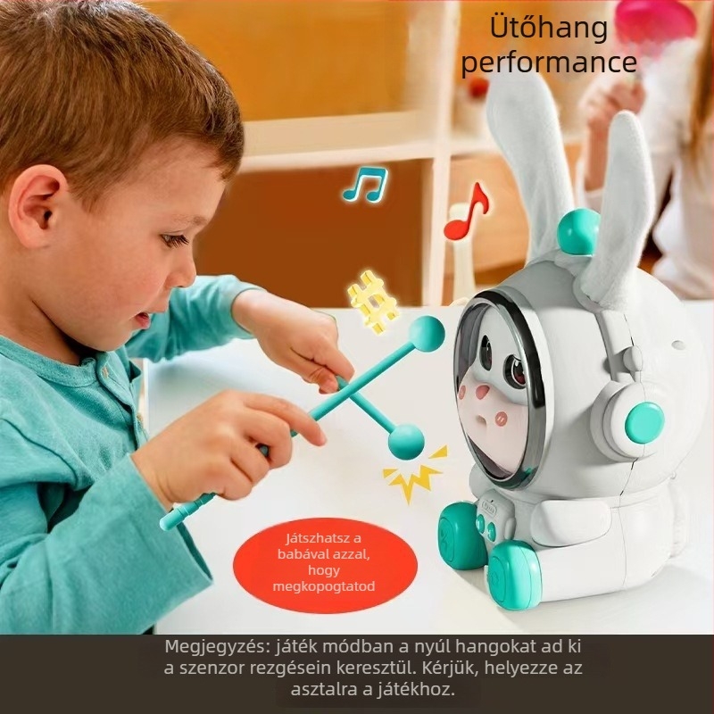 Korai oktatási mesemű automata hangfelismeréssel, zenével és érzelmi interakcióval — műanyag, elemről működik, 4–6 éveseknek.
