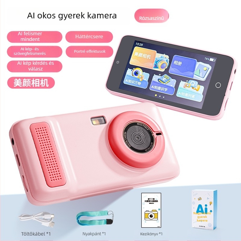 Gyerekeknek szóló oktató gép — Fotófelismerés, Kérdés-válasz, Kétkamerás, Érintőképernyő, Wi‑Fi