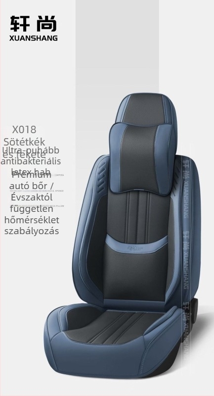 Autóülésvédő készlet, mikroszálas bőr, pamut töltés, szellőző, egész éves használatra, 5 üléshez