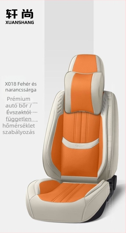 Autóülésvédő készlet, mikroszálas bőr, pamut töltés, szellőző, egész éves használatra, 5 üléshez