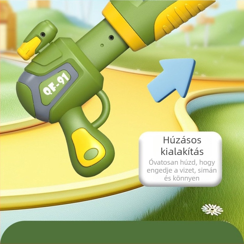 Műanyag vízipisztoly hátizsákkal és kihúzható pisztollyal – gyerekeknek 4–6 éveseknek