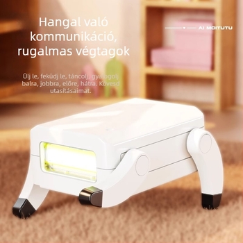 Intelligens robotkutya – babzsákos interaktív játék hangutasításokkal és dialógussal, műanyag test, lítium akkumulátor, 4–6 éveseknek