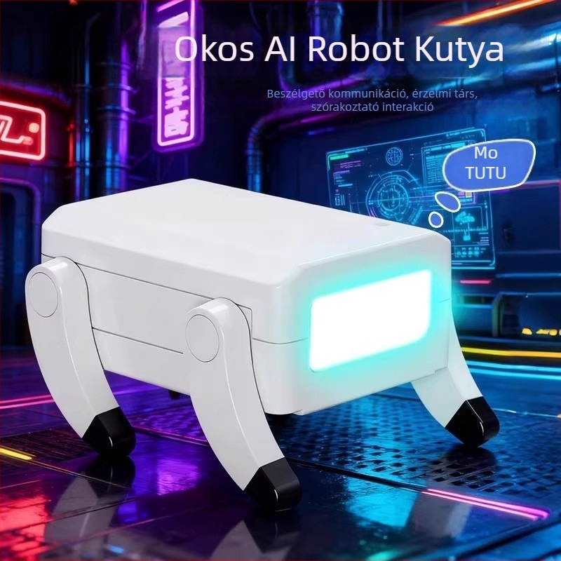 Intelligens robotkutya – babzsákos interaktív játék hangutasításokkal és dialógussal, műanyag test, lítium akkumulátor, 4–6 éveseknek