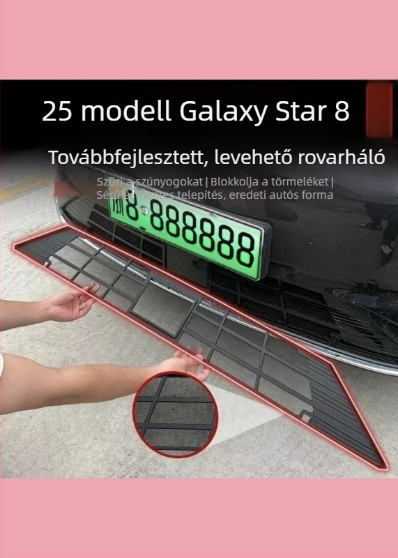 Kihúzható rovarvédő háló Galaxy Star 8-hoz klipszekkel a szúnyogok és a szösz ellen – módosítás