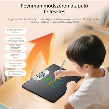 Gyermekek tanuló gépe LCD kijelzővel, szülő-gyermek játékok és zene, 2–4 GB memória, műanyag ház, 4–6 éveseknek