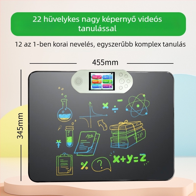 Gyermekek tanuló gépe LCD kijelzővel, szülő-gyermek játékok és zene, 2–4 GB memória, műanyag ház, 4–6 éveseknek