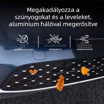 Rovarvédő háló Wuling M8-hoz, elülső és középső radiátorrács, dekoráció, klipszes rögzítés, anyag ABS