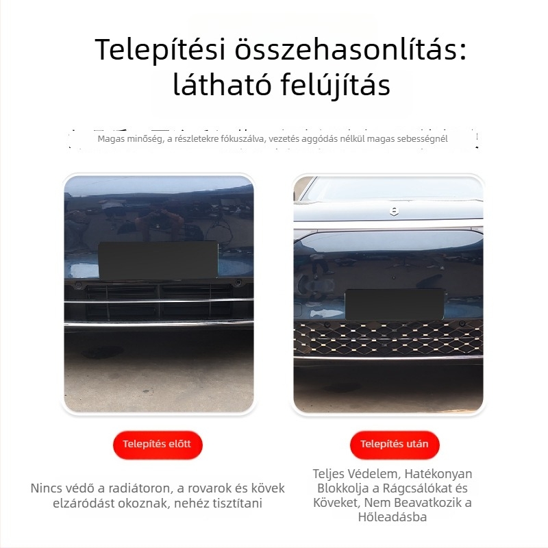 Rovarvédő háló Wuling M8-hoz, elülső és középső radiátorrács, dekoráció, klipszes rögzítés, anyag ABS