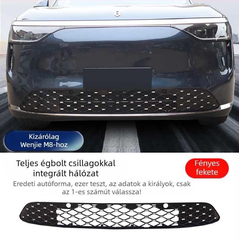 Rovarvédő háló Wuling M8-hoz, elülső és középső radiátorrács, dekoráció, klipszes rögzítés, anyag ABS