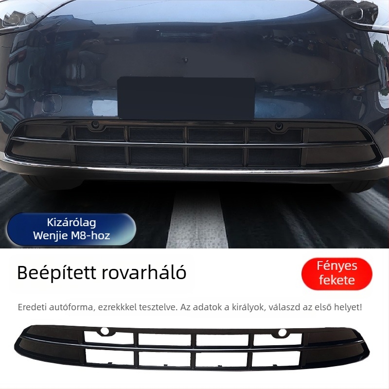 Rovarvédő háló Wuling M8-hoz, elülső és középső radiátorrács, dekoráció, klipszes rögzítés, anyag ABS