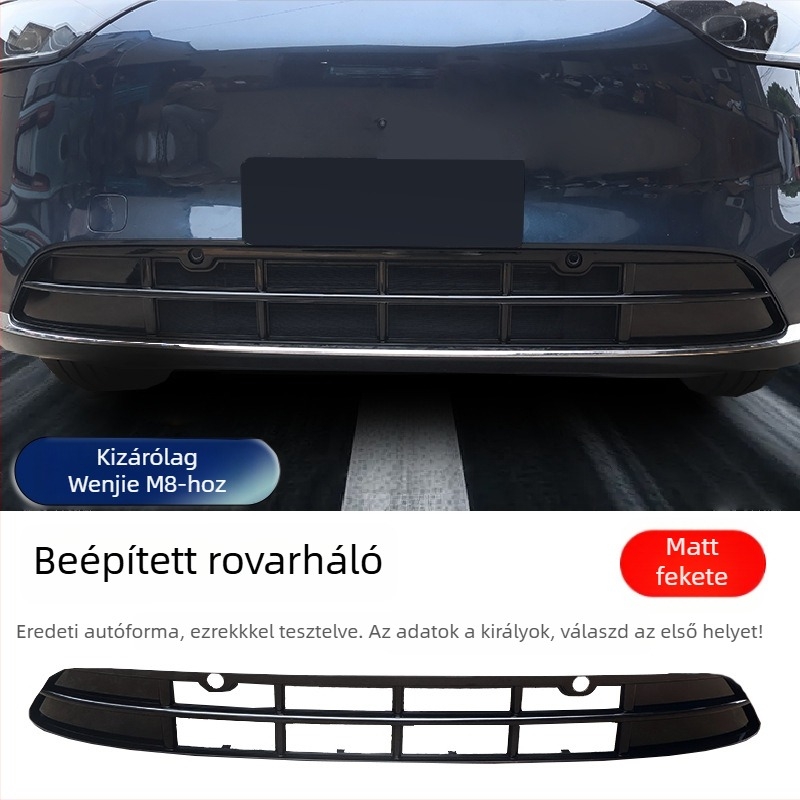Rovarvédő háló Wuling M8-hoz, elülső és középső radiátorrács, dekoráció, klipszes rögzítés, anyag ABS