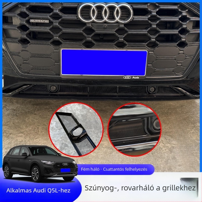 Rovarháló a Q5L rács víztartályához, kompatibilis a 19–25 A6L/A4L modellekkel – fejlesztett snap-on, levehető rovarháló, termékkód Xy877522002145