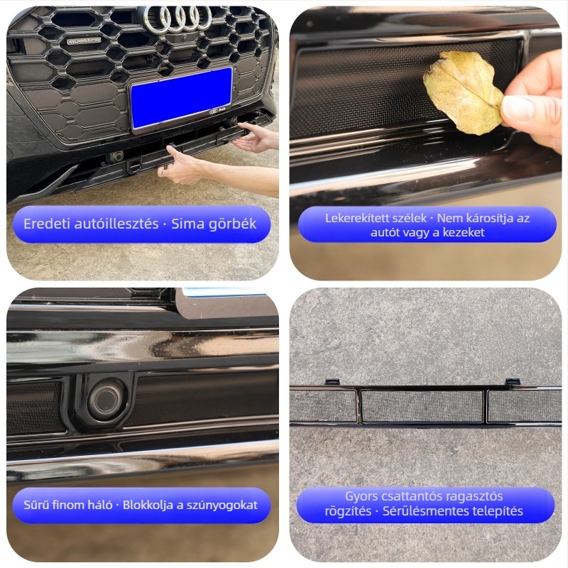 Rovarháló a Q5L rács víztartályához, kompatibilis a 19–25 A6L/A4L modellekkel – fejlesztett snap-on, levehető rovarháló, termékkód Xy877522002145