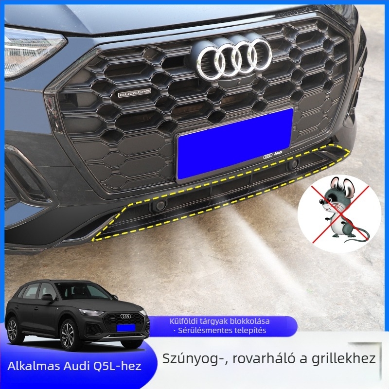 Rovarháló a Q5L rács víztartályához, kompatibilis a 19–25 A6L/A4L modellekkel – fejlesztett snap-on, levehető rovarháló, termékkód Xy877522002145