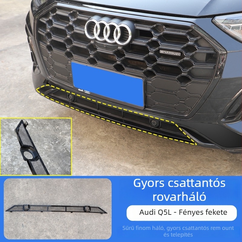 Rovarháló a Q5L rács víztartályához, kompatibilis a 19–25 A6L/A4L modellekkel – fejlesztett snap-on, levehető rovarháló, termékkód Xy877522002145