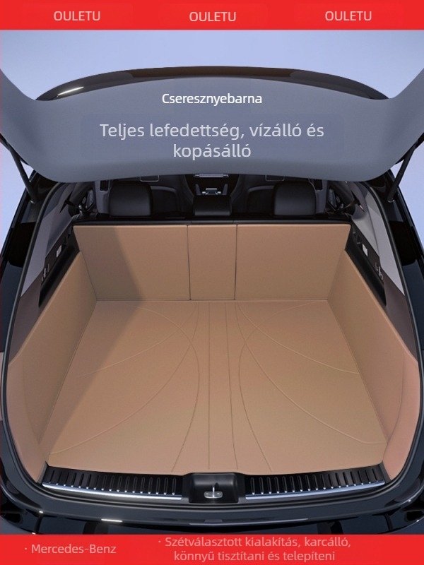Feiying bőr csomagtartó matrac Mercedes-Benz E300L, C260L, GLC260, A200L, C200L és GLC260L — teljes lefedettség, testreszabható