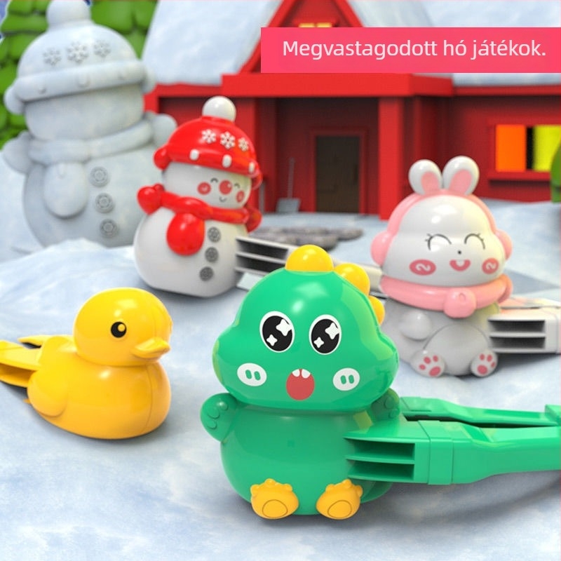 CLT Hógolyó-klip – műanyag hócsatázó játék, 4–6 éveseknek