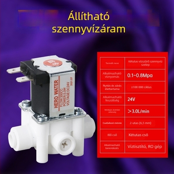 RO rendszerhez víztisztító szelep, réz test, tűzálló és élelmiszer-minőségű anyagok, öblítő kapcsolóval