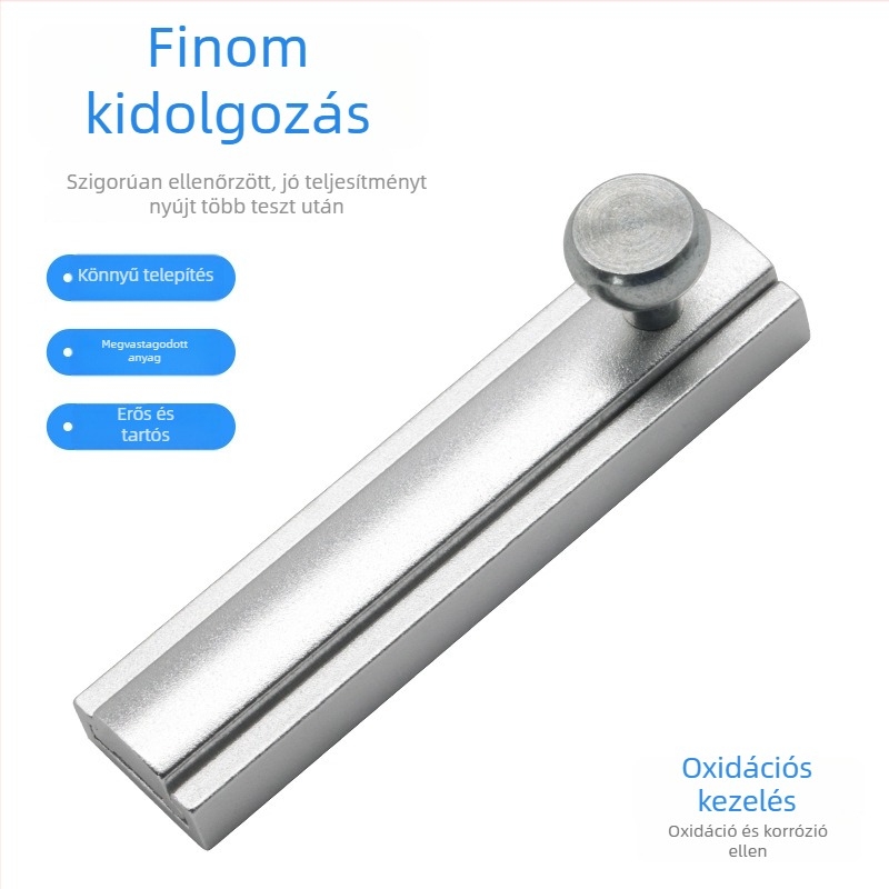 F típusú alumínium ajtózár, modell Ake01, anyag: alumíniumötvözet, felület: homokfúvott és oxidált, Newlite