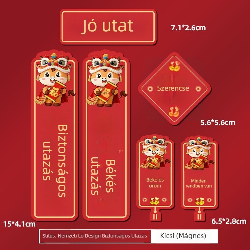 Mágneses autómatrica cartoon mintával autókhoz és elektromos motorokhoz, PVC anyag, egyedi feldolgozás, ragasztásos telepítés
