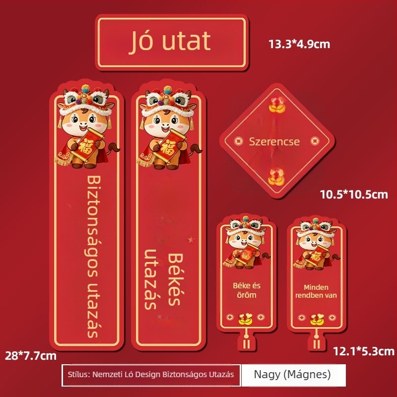 Mágneses autómatrica cartoon mintával autókhoz és elektromos motorokhoz, PVC anyag, egyedi feldolgozás, ragasztásos telepítés