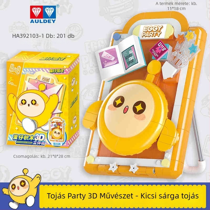 Tojás alakú építőblokkok 3D puzzle - Oktató játék 7–14 éveseknek, műanyagból