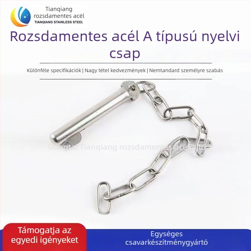 304 rozsdamentes acél Tongue Pin, GB3473-83, tengeri A-típus, Shock Light kezelés
