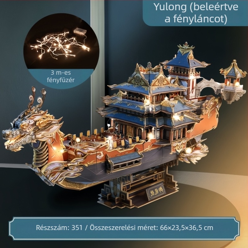 Cubicfun 3D-s pirata hajó puzzle – háromdimenziós modellkészlet videó útmutatóval, 7–14 éveseknek, színes dobozos csomagolás