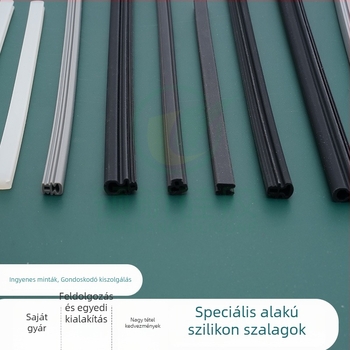 Speciálisan formázott szilikon tömítőcsík készülékek ajtóihoz és ablakaihoz; élelmiszer-minőségű szilikon; magas hőállóság