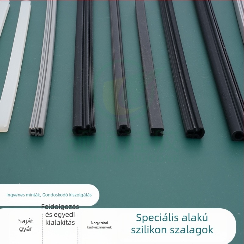 Speciálisan formázott szilikon tömítőcsík készülékek ajtóihoz és ablakaihoz; élelmiszer-minőségű szilikon; magas hőállóság