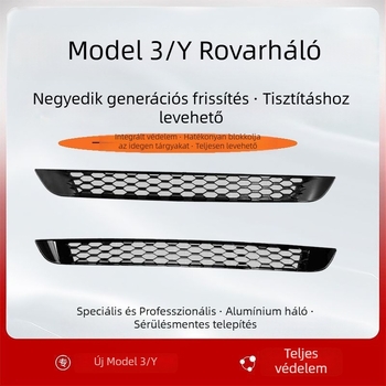 Tesla Model 3/Y rovarmentes első légbeömlő háló és víztartály védőfedél