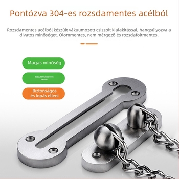 Belső ajtó anti-lopás lánc - 304 rozsdamentes acél, típus: lánc, modell 880, BUFEISON, etnikus stílus (Modell: 880; Anyag: 304 rozsdamentes acél; Típus: Lánc; Márka: BUFEISON; Stílus: Etnikus)
