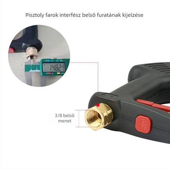 Magasnyomású autómosó pisztoly réz‑kerámiás szeleppel, 5650 psi, masszív kivitel ultrahatárnyomásos tisztító berendezésekhez
