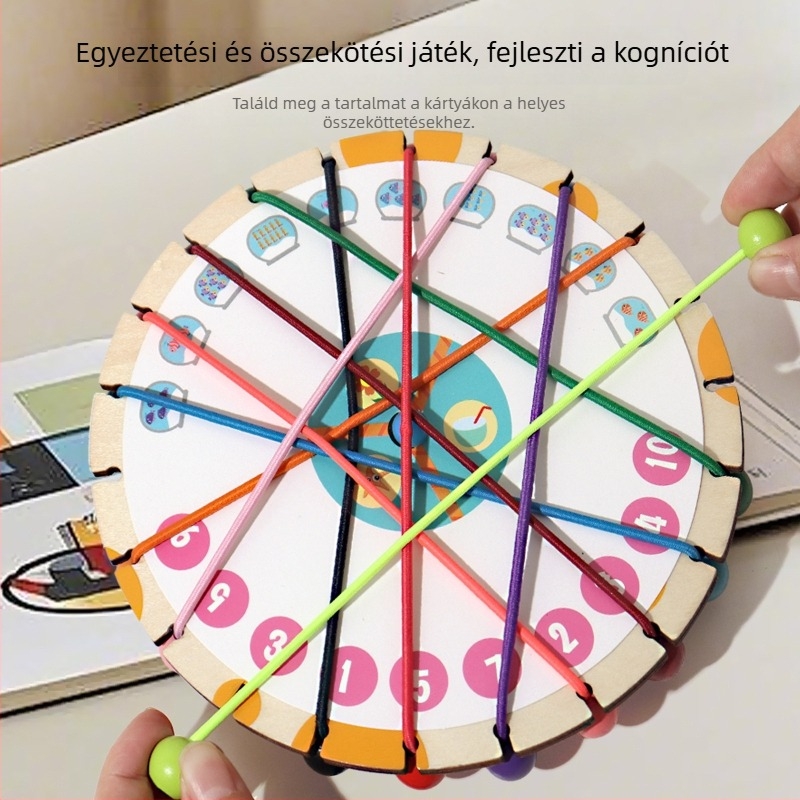 Fából készült kötélszabadító harci játék gyerekeknek – oktatási logikai edzés 4–6 éveseknek