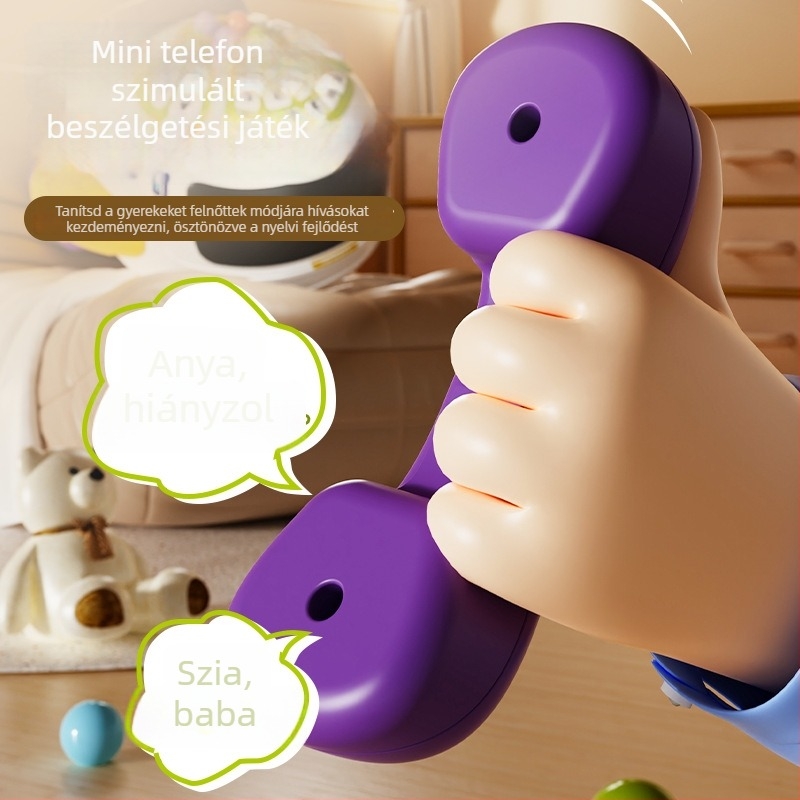 Zenei oktatási mesemotor gyerekeknek, műanyagból, 0-3 éveseknek, elemmel működik, beszédfunkcióval