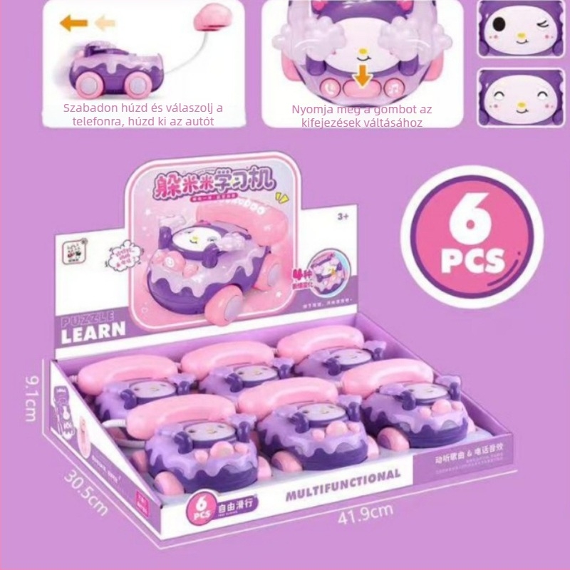 Rajzfilmszerű tanuló telefon játék: fények, zene és érzelmi interakció • műanyag • elemre működő • 0–3 éveseknek