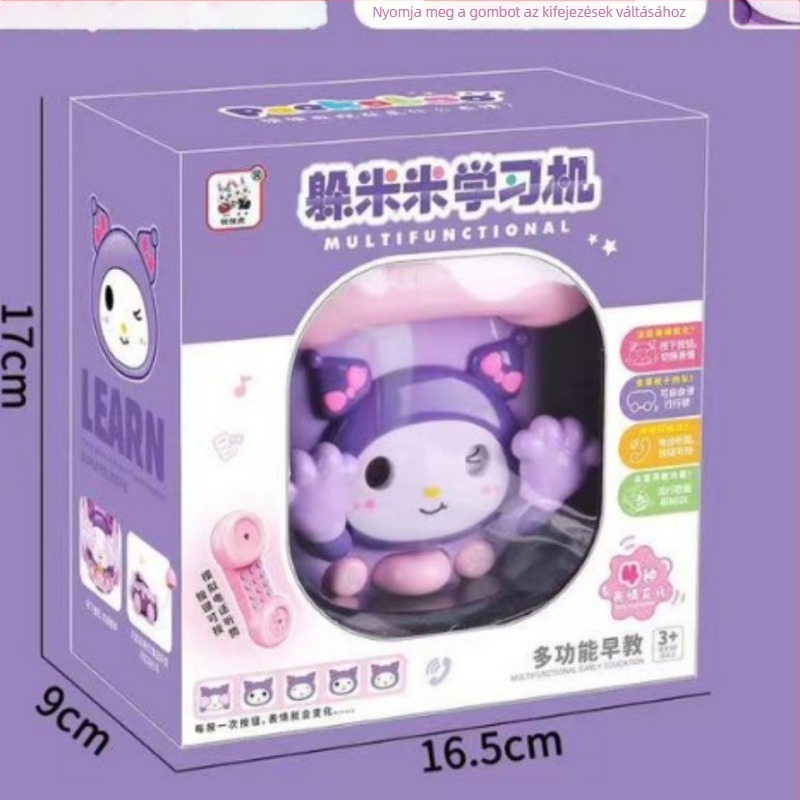 Rajzfilmszerű tanuló telefon játék: fények, zene és érzelmi interakció • műanyag • elemre működő • 0–3 éveseknek