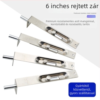 Heaven-Earth típusú beépítő zár kettős ajtókhoz; fel- és leillesztési mechanizmus; anyag: rozsdamentes acél és vas; felület: elektroplating