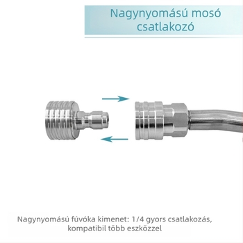 Magasnyomású mosó bronz szelep 3/8 belső menetű zuhanyfejjel, 0.3 fúvóka, rozsdamentes acél pisztolyhegy, 1/4 gyorscsatlakozás