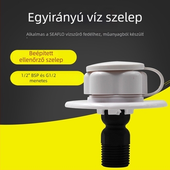 Seaflo egyirányú vízbevezető szelep RV-hez, modell 01, nyitott felfelé álló úszó típus, műanyag