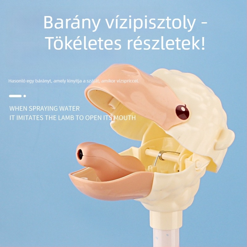 Hosszú nyakú Alpaka formájú vízipisztoly – ABS, nyomásos vízsugár, 4–6 éveseknek