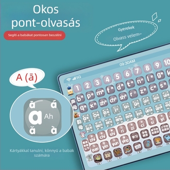 Töltőhető gyerekeknek olvasó toll — interaktív Pinyin fonika tanuló eszköz, zenével és érintésre reagáló funkcióval, 4–6 éveseknek