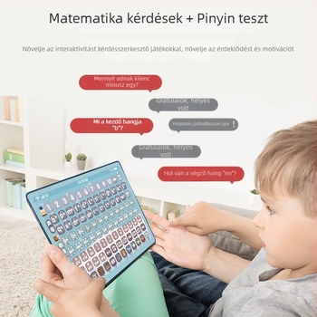 Töltőhető gyerekeknek olvasó toll — interaktív Pinyin fonika tanuló eszköz, zenével és érintésre reagáló funkcióval, 4–6 éveseknek