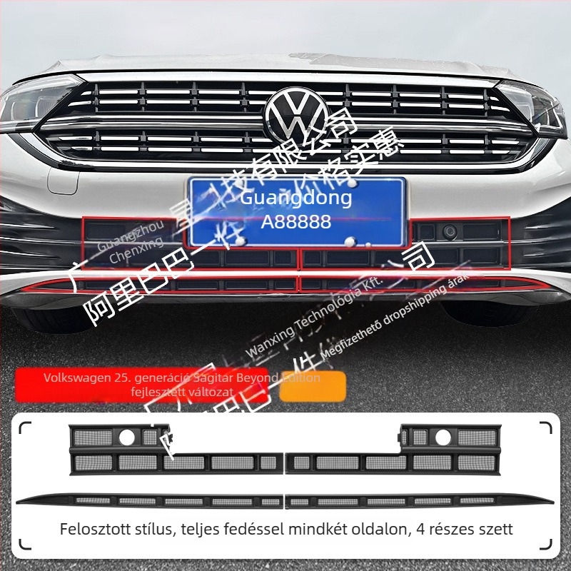 VW Sagitar Beyond Edition radiátorszívó bemeneti nyílásához illeszkedő szúnyogháló védőfedél – ABS