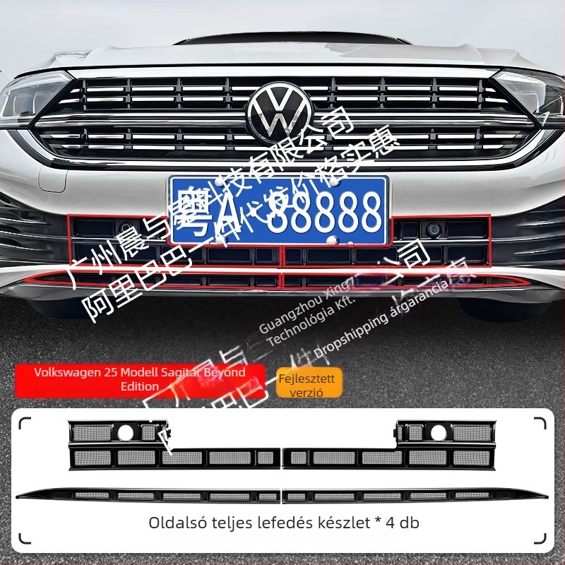 VW Sagitar Beyond Edition radiátorszívó bemeneti nyílásához illeszkedő szúnyogháló védőfedél – ABS