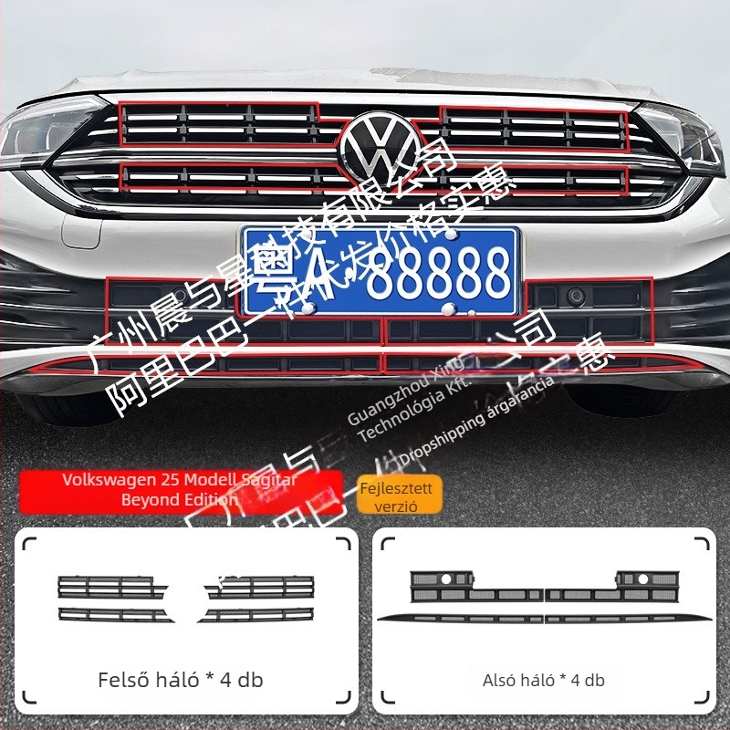 VW Sagitar Beyond Edition radiátorszívó bemeneti nyílásához illeszkedő szúnyogháló védőfedél – ABS