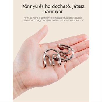 Luban Lock kilenc karhurokos fejtörő – vasból készült stresszoldó játék, testreszabható
