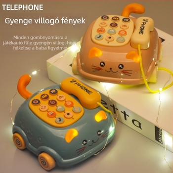 Baba tanuló telefon játék zenei és többfunkciós oktatási jellemzőkkel | műanyagból, elemmel működik, 0–3 éveseknek